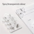 thumbnail image 1 of QJUHUNG 5pcs Transparent Triangle File Clips  Multi-Functional  Right Angle  Corner Clips for Books  Data Protection  Anti-Curling  Hand Ledger Holders - Made of High-Quality Plastic, 1 of 7