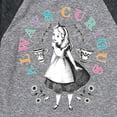 thumbnail image 3 of Alice In Wonderland - Always Curious - Toddler And Youth Raglan Graphic T-Shirt, 3 of 5
