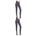 thumbnail image 4 of Sonducket Pantalones de Yoga elásticos de cintura alta para correr y correr para mujer, pantalones deportivos de poliéster para gimnasio, Gris S 2Conjunto, 4 of 6