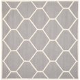 thumbnail image 3 of Safavieh Cambridge Collection CAM144D Handmade Moroccan Geometric Silver and Ivory Premium Wool Square Area Rug (6' Square), 3 of 4