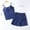 Blue, variant on Women Cami Pajamas Set Spaghetti Strap Sleepwear Summer Loungewear Lightweight 2 Piece Nightwear Homewear Pjs