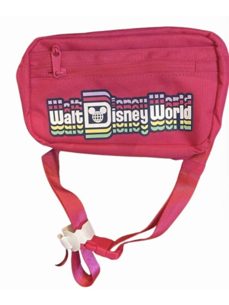 Disney Waist Bag Hot Pink Walt Disney World Logo Ear Holder Fanny