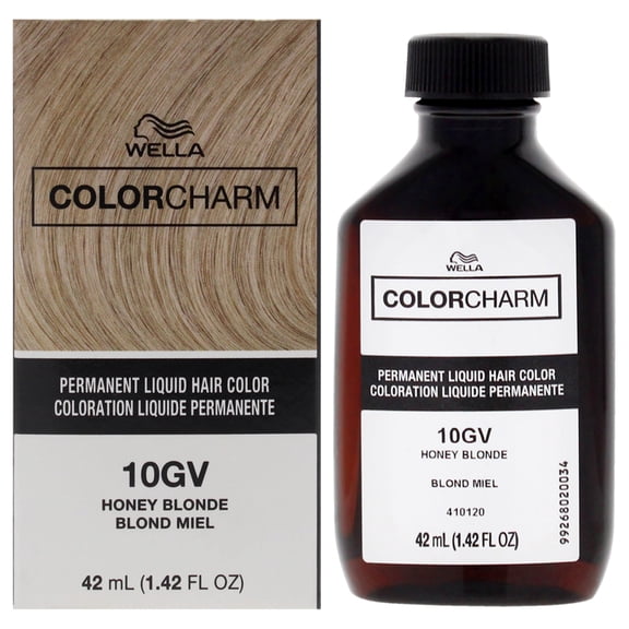 Color Charm Permanent Liquid Hair Color - 1036 10GV Honey Blonde by Wella for Unisex - 1.42 oz Hair Color
