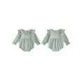 thumbnail image 2 of Loicainy Infant Baby Girls Fall Bodysuit 3 6 12 18 Months Long Sleeve Ruffled Round Neck Romper Clothes, 2 of 9