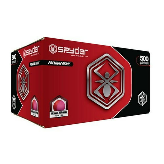 Spyder Premium 68 Caliber Paintballs with Pink Fill - 500 Count