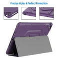 thumbnail image 7 of JETech Case for iPad 9.7-inch (2018/2017 Model, 6th/5th Generation), Double-fold Stand with Shockproof TPU Back Cover, Auto Wake/Sleep (Purple), 7 of 7
