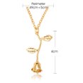 thumbnail image 3 of Pendentif Feuille de Rose Mode Femme Collier Chaîne Longue en Alliage Bijou de Fête Cadeau, 3 of 8