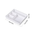 thumbnail image 3 of Btomtd 4 Compartment Desk Storage Box for Miscellaneous Household Stackable Storage Container for Stationery Small Items, White, 3 of 6
