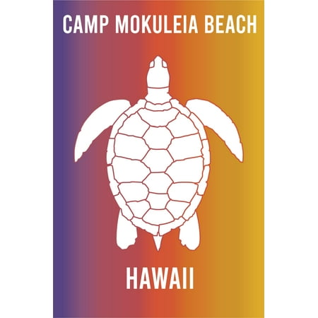 

Camp Mokuleia Beach Hawaii Souvenir 2x3 Inch Fridge Magnet Turtle Design