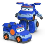Super Wings Leo Action Figure, 5" Transforming Airplane Toy for Kids Ages 3-5, Birthday Gift