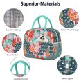 thumbnail image 4 of Womens Pioneer Flower Floral Print Pattern Lunch Box for Work,Insulated Lunch Bag for Women,Loncheras Para Mujer,Leakproof Adult Lunch Bag for Work,Beach,Travel,Picnic,Camping, 4 of 7