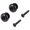 Mushroom head black, variant on Yammee 2pack Easyly Install Rusts Resistant Strap Buttons Locking Pegs Bass Lock for Guitar and Ukulele