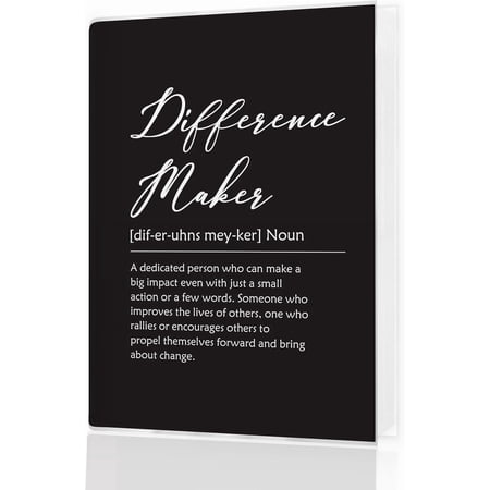 Difference Maker Photo Album 4x6, Appreciation Thank You Gift Memory Book Keepsake, Retirement Gift Small Photo Album Memory Book Keepsake with 18 Pockets Hold 36 Pictures