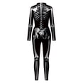 thumbnail image 6 of FASHOFT Adult Skeleton Digital Print Halloween Full Body Jumpsuit Tight Bodysuit Party Stage Performance Cosplay Outfit Fancy Dress Up Halloween L, 6 of 7