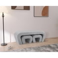 thumbnail image 2 of Meridian Furniture Odelia Grey Boucle Fabric Bench, 2 of 10