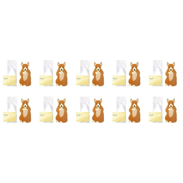 Carte de Vœux Animal Mignon Dessin Animé avec Design Adorable pour et Décorations de Fête 10 Pcs