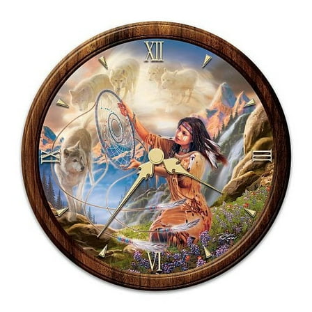 The Bradford Exchange American Inspired Stained Glass Wall Clock: Illuminating Spirits 18"-Inches