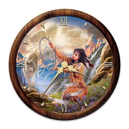The Bradford Exchange American Inspired Stained Glass Wall Clock: Illuminating Spirits 18-Inches