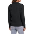 thumbnail image 4 of Sundazz Womens Cable Knit Sweaters Long Sleeve V Neck Pullover Fall Winter Sweater Tops Casual Polo Shirts, 4 of 9
