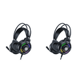 thumbnail image 2 of 2X Gaming Headset 7.1 Stereo Surround Headphones RGB Active Noise Reduction Earphones Headphone with Microphone,2x Gaming Headset,Black, 2 of 8
