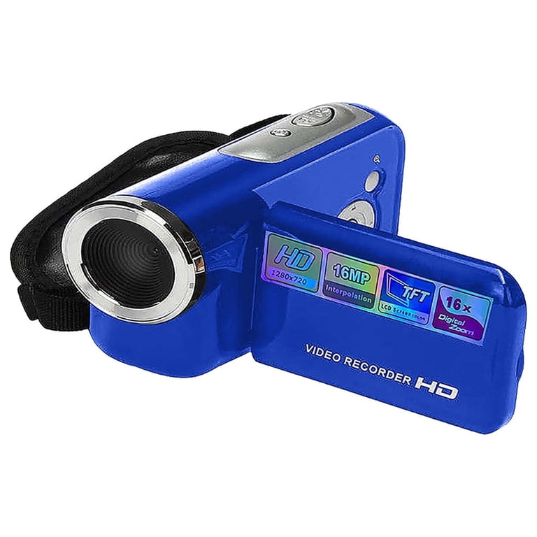 Digitale camera 2MP 720P 30FPS 16X zoom mini-videocamera, 2,4-inch LCD oplaadbare HD digitale video Studentencamera's-binnen Buiten voor tieners, kinderen, beginners
