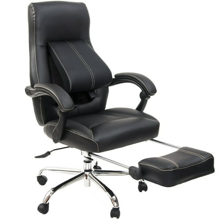 Modern Luxe Inno Series Executive High Back Home Office Chair With Adjustable Pivoting Lumbar And Footrest