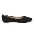 thumbnail image 2 of Bailarinas para mujer DREAM PAIRS con punta, ante negro, talla 9, 2 of 6