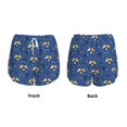 thumbnail image 3 of Balery Raccoon blue point Pantalones cortos deportivos para mujer con forro y dos bolsillos, elásticos, para entrenamiento, gimnasio, yoga-Medium, 3 of 7