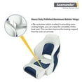 thumbnail image 5 of Seamander S1043 Series White/Navy Blue Bucket Seat, 5 of 7