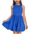 thumbnail image 2 of Tdoqot Girls Tank Dresses with Pockets- Sleeveless Flowy Casual Summer Kids Sundress Blue Size 10, 2 of 6