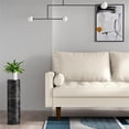 thumbnail image 5 of Pemberly Row 70" Upholstered Modern Faux Leather Sofa in White, 5 of 8