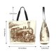 thumbnail image 5 of Fotbe Train Bolsa Tote Estética de Lona con Estampado para Mujer - Bolsa Reutilizable de Hombro Casual para Vacaciones, Compras, Trabajo y Gimnasio, 5 of 8