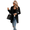 Black, variant on NAYTOAO Women's Lapel Belted Wrap Coat Open Front Mid Length Wool Blend Jacket Casual Fall Winter Outerwear