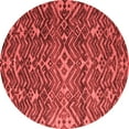 thumbnail image 1 of Ahgly Company Indoor Round Abstract Red Modern Area Rugs, 7' Round, 1 of 4