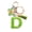 D-green, variant on Cute Initial Letter Keychains for Women Girls Tassel Butterfly Pink Purple Green Keychain for Backpack School Bag