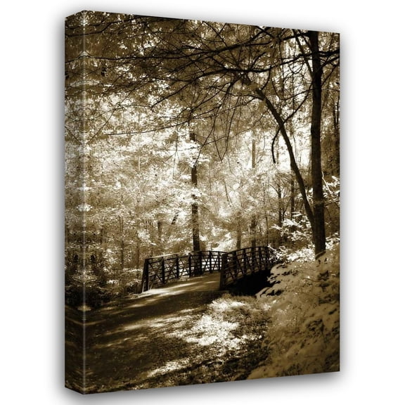 Alan Hausenflock 13x18 Gallery Wrapped Canvas Wall Art Titled - Summer Bridge