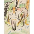thumbnail image 2 of Ernst Ludwig Kirchner 19x24 Black Ornate Framed Double Matted Museum Art Print Titled: Franzi in the Hammock (1910), 2 of 5