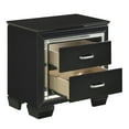 thumbnail image 4 of Black Bedroom Nightstand With Faux Alligator Front, 2 Drawer Slots For Practical Storage Glamourous In Drawers And Ornaments Organization, 4 of 5