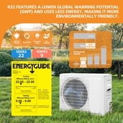 Uforic 12000 BTU Mini Split AC Heat Pump, WiFi, Alexa Compatible, 20 SEER2, Cools 750 Sq.Ft, 115V