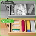 thumbnail image 5 of Ziplock Bag Organizer, Bamboo Storage Bag Holder Baggie Organizer for Drawer and Wall Mount, Compatible with Gallon, Quart, Sandwich, Snack Size Bag, 5 of 7