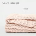 thumbnail image 3 of Blush Chunky Knit Throw Blanket, One Size, by Noble Linens, 3 of 7