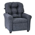 thumbnail image 3 of The Crew Furniture Traditional Kids Recliner Chair, Toddler Ages 1-5 Years, Polyester Linen, Gray, 3 of 8