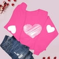 thumbnail image 6 of Dolkfu Valentines Graphic Shirts for Women Pullover Love Heart Pink Shirts Active Plus Size Crewneck Tops for Women XS, 6 of 9
