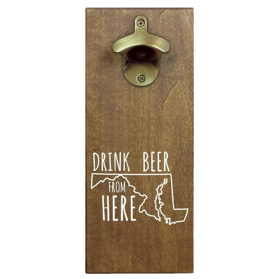 Torched Beer Bottle Opener Magnetic Cap Catcher  12" x 5" x 2.5" Maryland