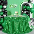 thumbnail image 1 of Mantel B-COOL redondo con lentejuelas, 229 cm, color verde brillante, 1 of 6