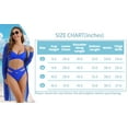 thumbnail image 5 of INSPIRE CHIC Women's Ribbed Bikini Sets,Two Pieces Adjustable Spaghetti Straps Swimsuit Swimwear, 5 of 5