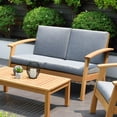 thumbnail image 6 of Amazonia Montein Teak Finish 4 Pieces Patio Conversation Set with Comfortable Cushions, Grey, 6 of 12