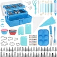 thumbnail image 2 of 236 Pcs Cake Decorating Kit with 3-Layer Storage Box, Baking Tools Including Piping Tips, Reusable Pastry Bags, Scrapers, and Couplers, Baking Supplies for Cupcake Decorating, Pastry Designs, 2 of 6
