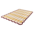 thumbnail image 3 of Artcore Matilda Hand Tufted Plaid Wool Area Rug with Scalloped Border, Cotton Backing, Indoor Rug for Living Room & Bedroom, 4 x 6 ft, 3 of 4