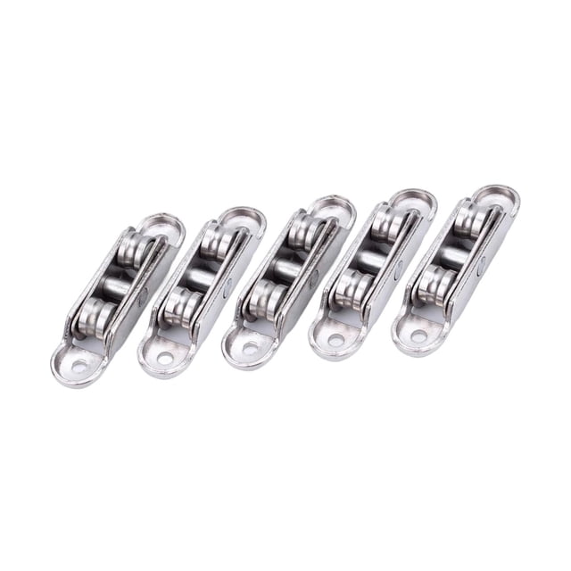 lingqin 5 Pieces Push Pull Window Pulley Metal Wheel Roller Pulley for Sliding Doors Concave